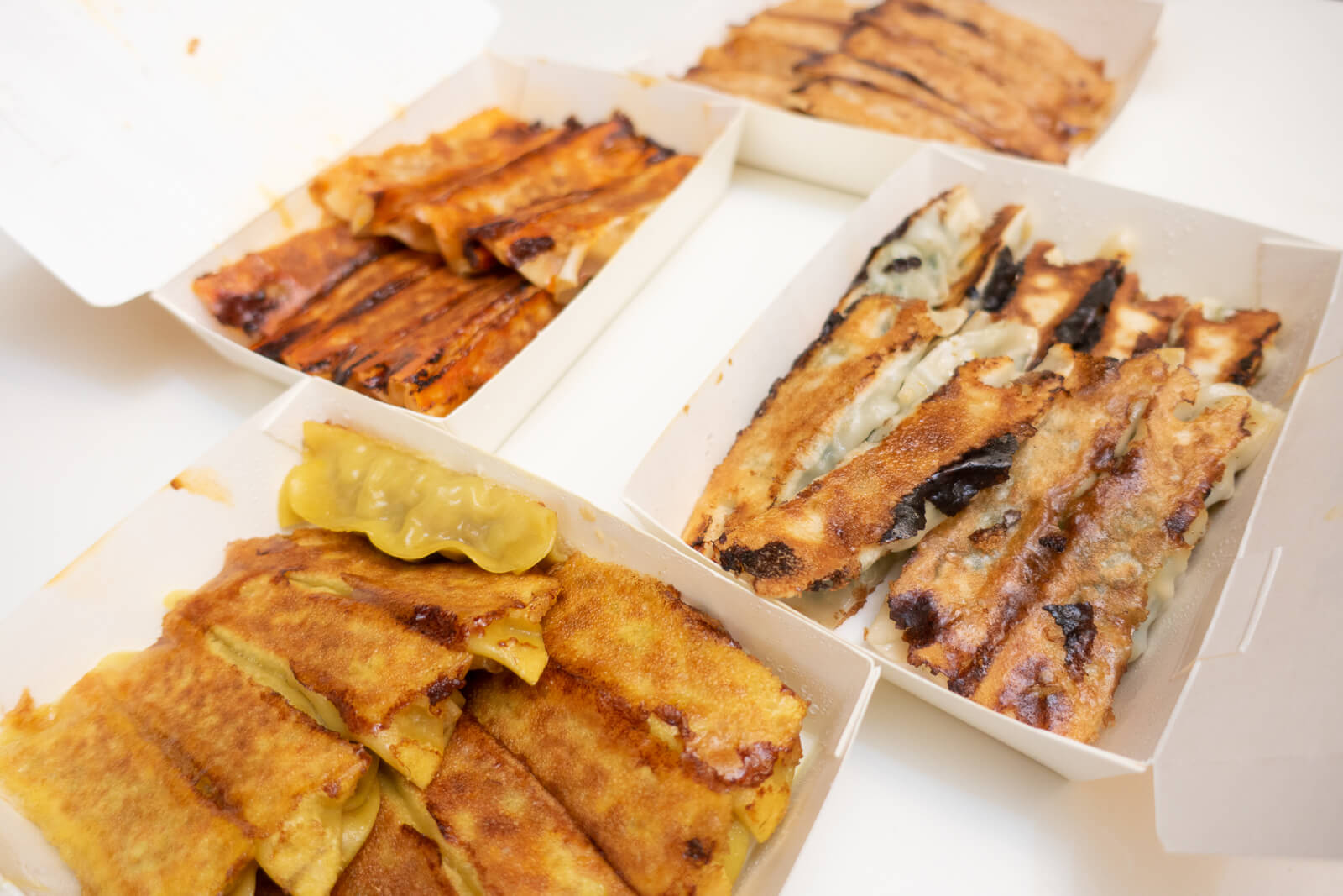 八方雲集の4種の焼き餃子