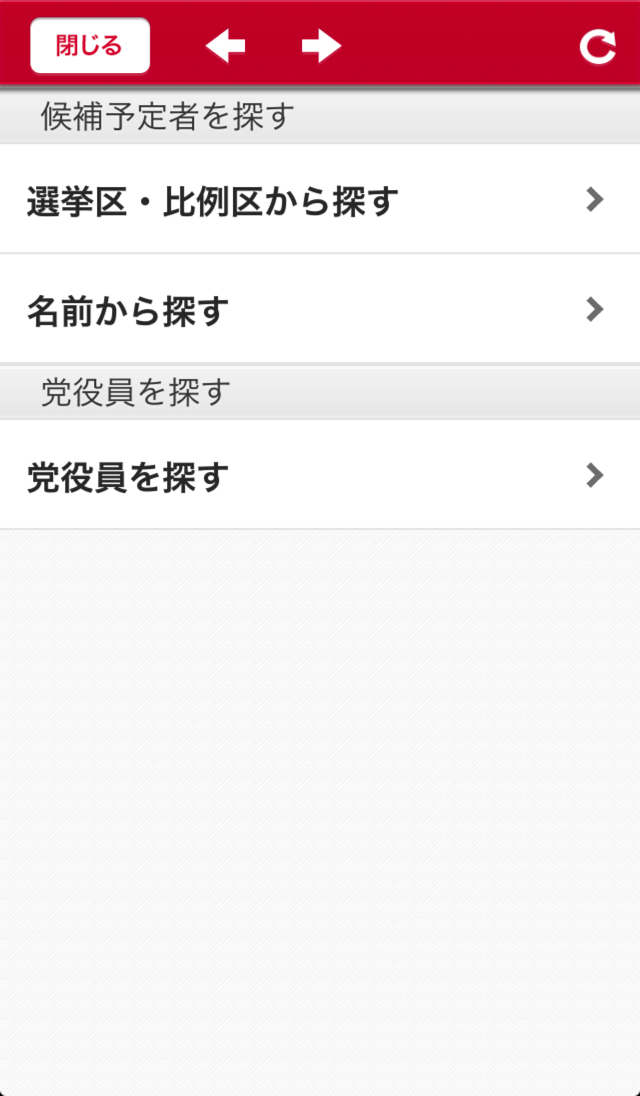 候補予定者検索
